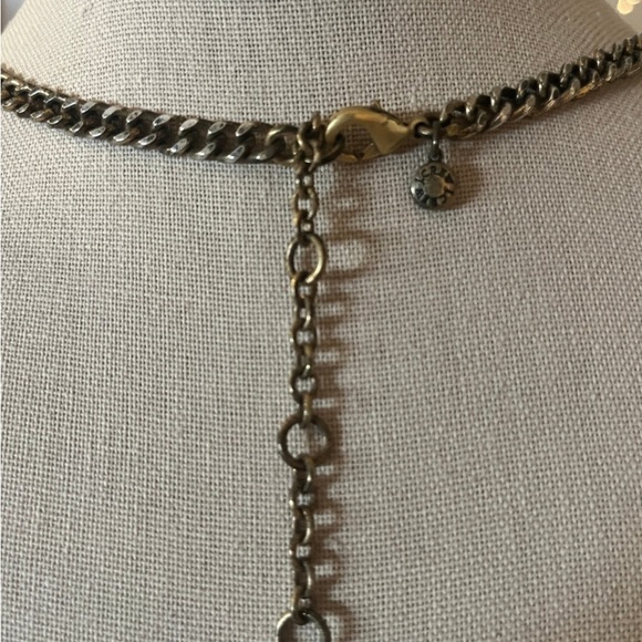 J Crew Tortoise Acrylic & Clear Crystal Statement Necklace - Picture 3 of 3